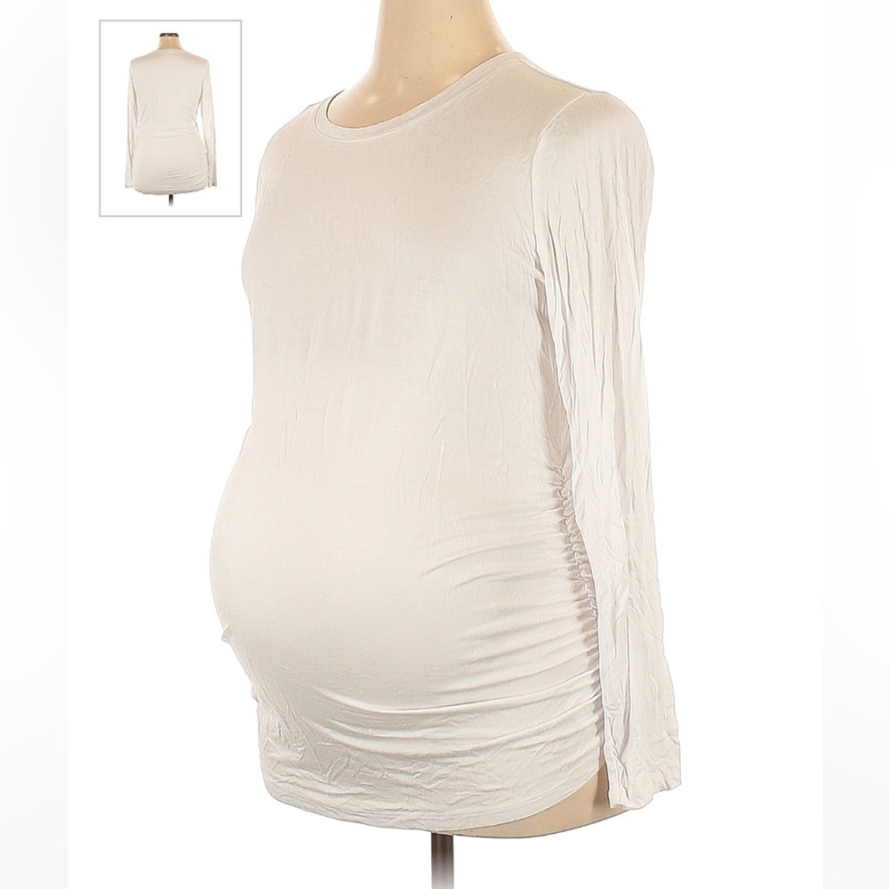 Motherhood maternity long sleeve white tshirt